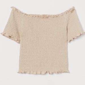 NWOT H&M Smocked Off-the-shoulder top
